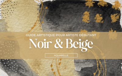  Noir & Beige – L’élégance de la simplicité en aquarelle
